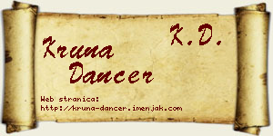 Kruna Dancer vizit kartica